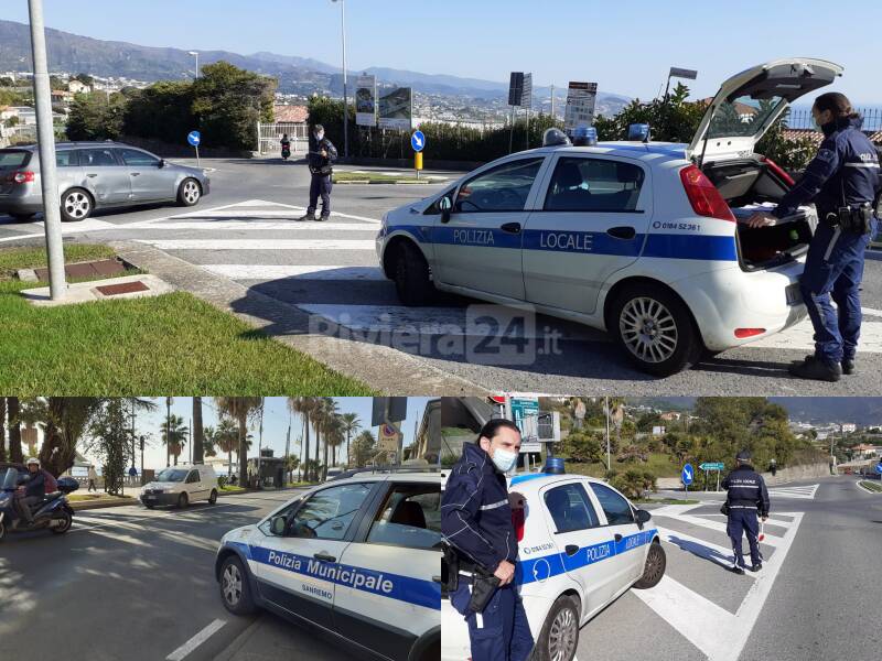 Controlli polizia locale Sanremo