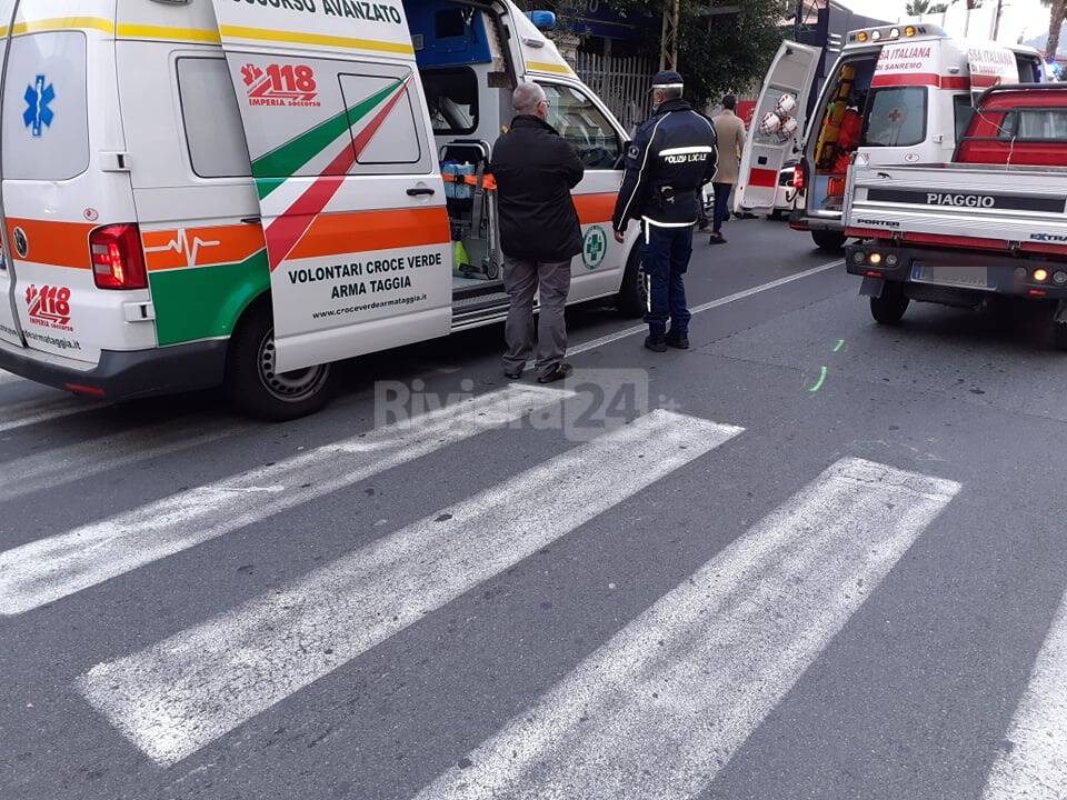 gravissimo incidente corso Marconi Sanremo