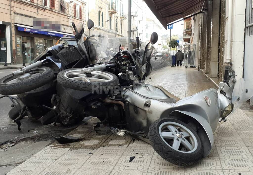 Moto incidente a Sanremo