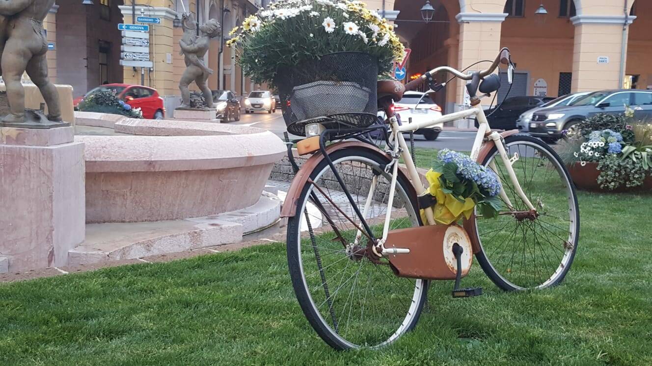 biciclette fontana piazza dante