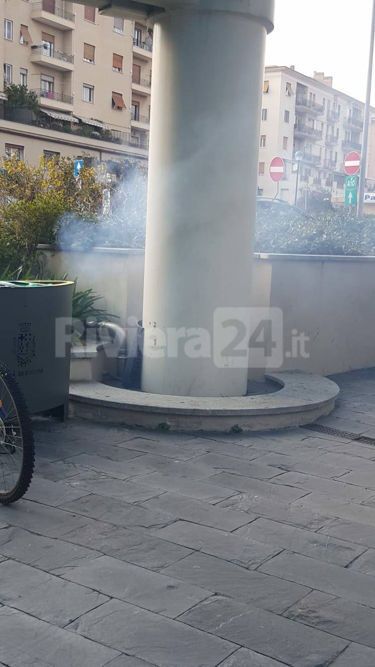 Imperia, principio di incendio nel sottopasso di piazza Dante