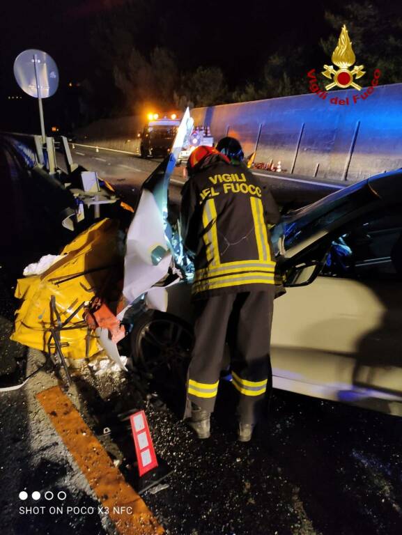 riviera24 - incidente autostrada vigili fuoco