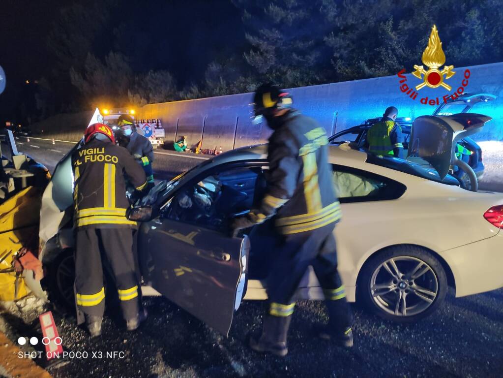 riviera24 - incidente autostrada vigili fuoco