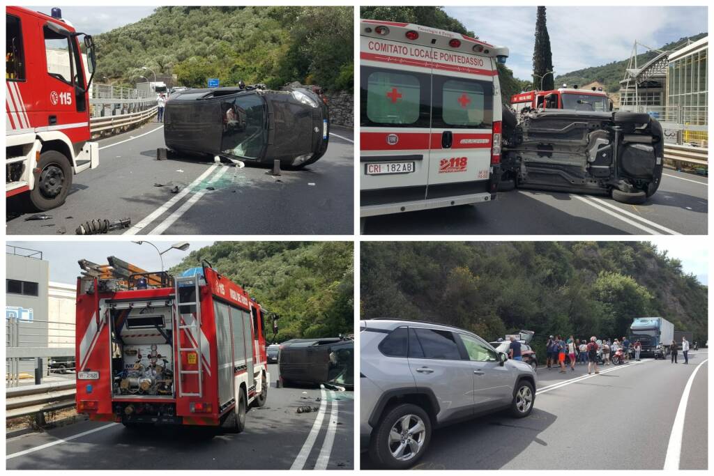 collage incidente pontedassio