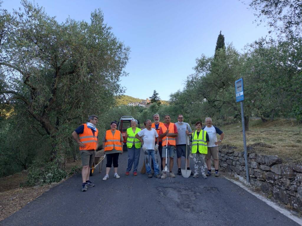 Sfalcio di strada provinciale da Pontedassio a Bestagno