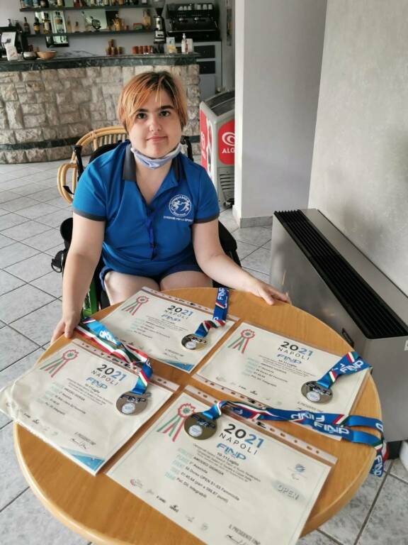 Giorgia Amodeo ai campionati italiani assoluti di nuoto paralimpico