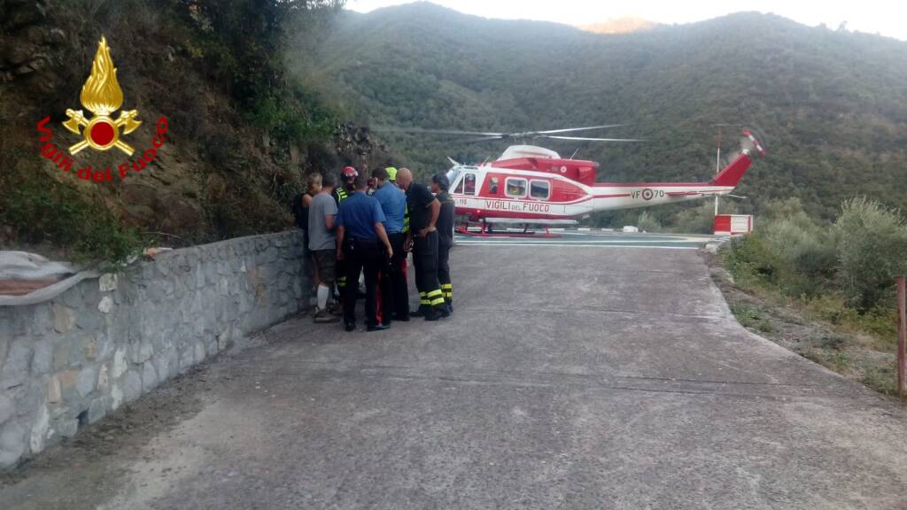 recupero turisti Airole elicottero