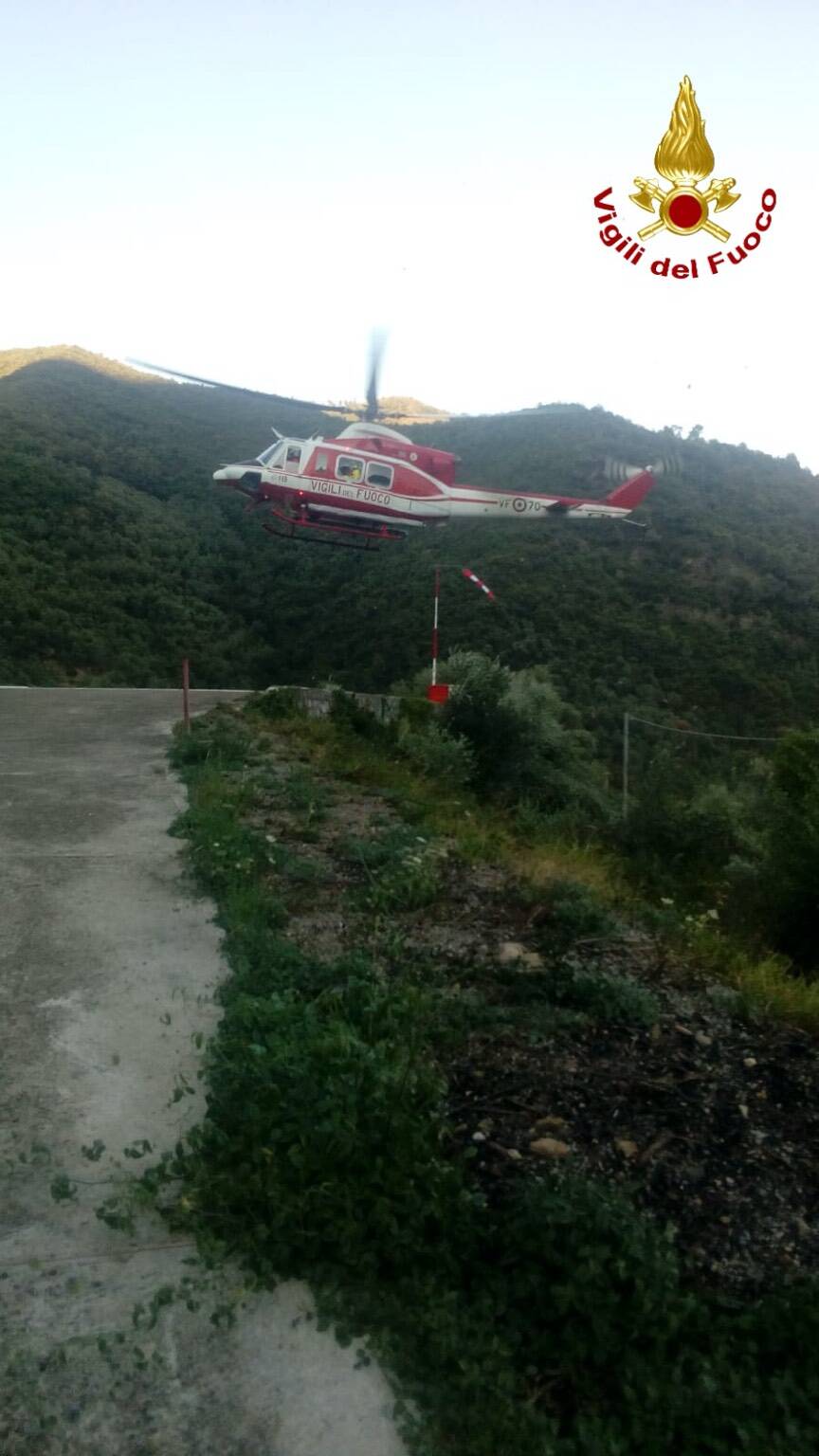 recupero turisti Airole elicottero