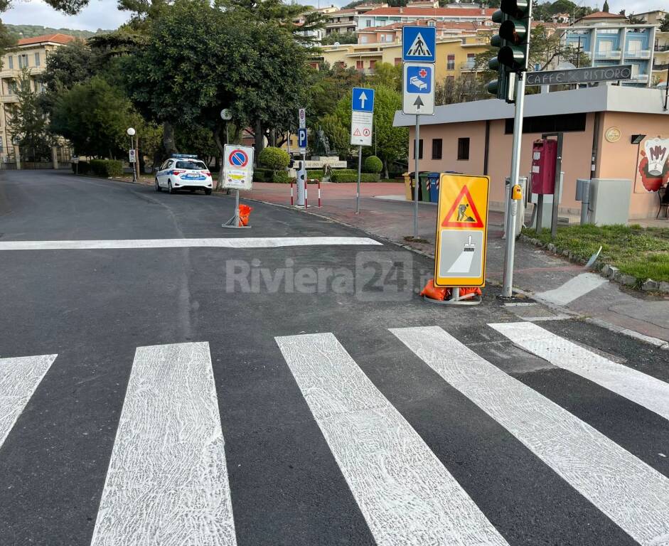 Imperia segnaletica piazza della Vittoria