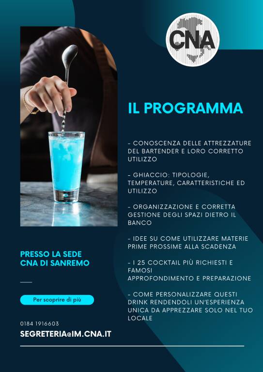 Corso barman CNA