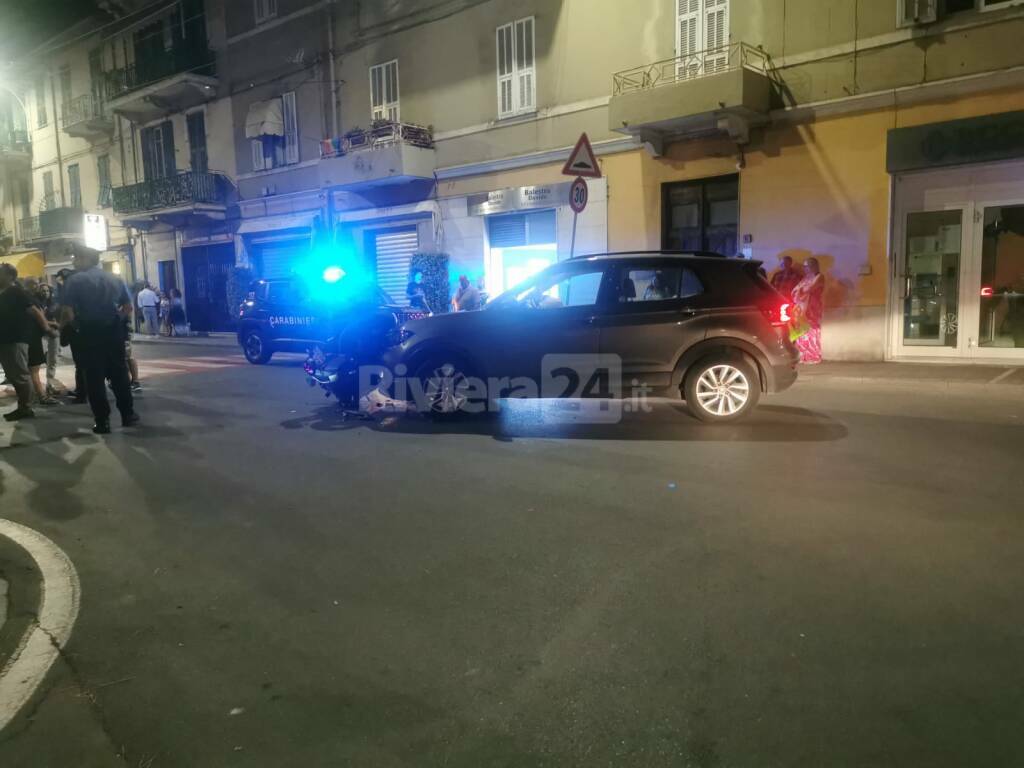 incidente scooter auto taggia