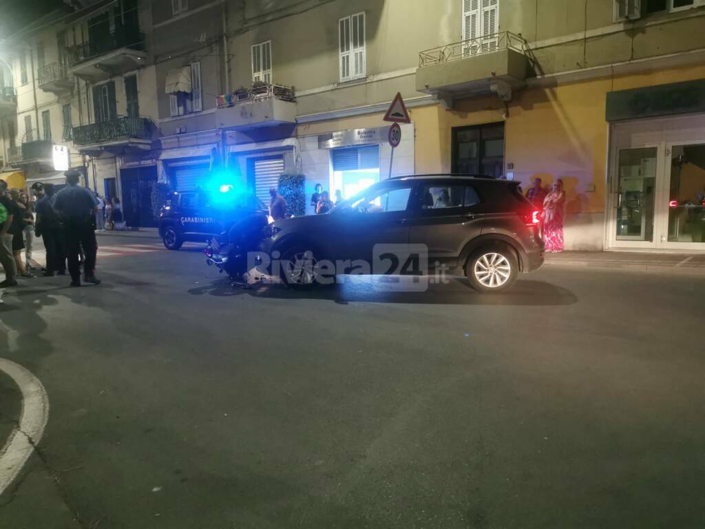 incidente scooter auto taggia