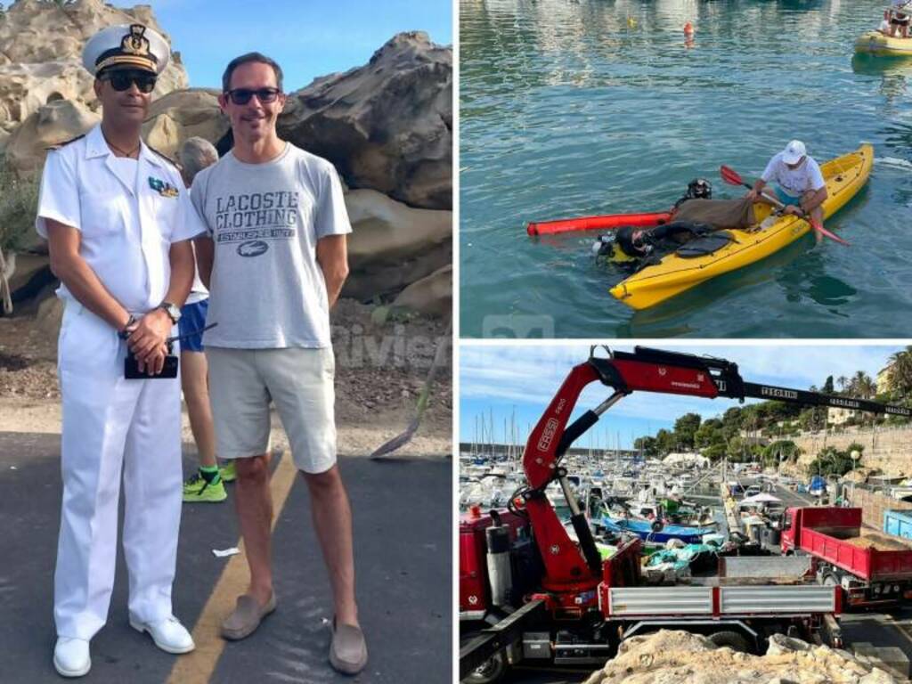 “Per amore, per il mare”. Volontari tirano a lucido il porto di Bordighera