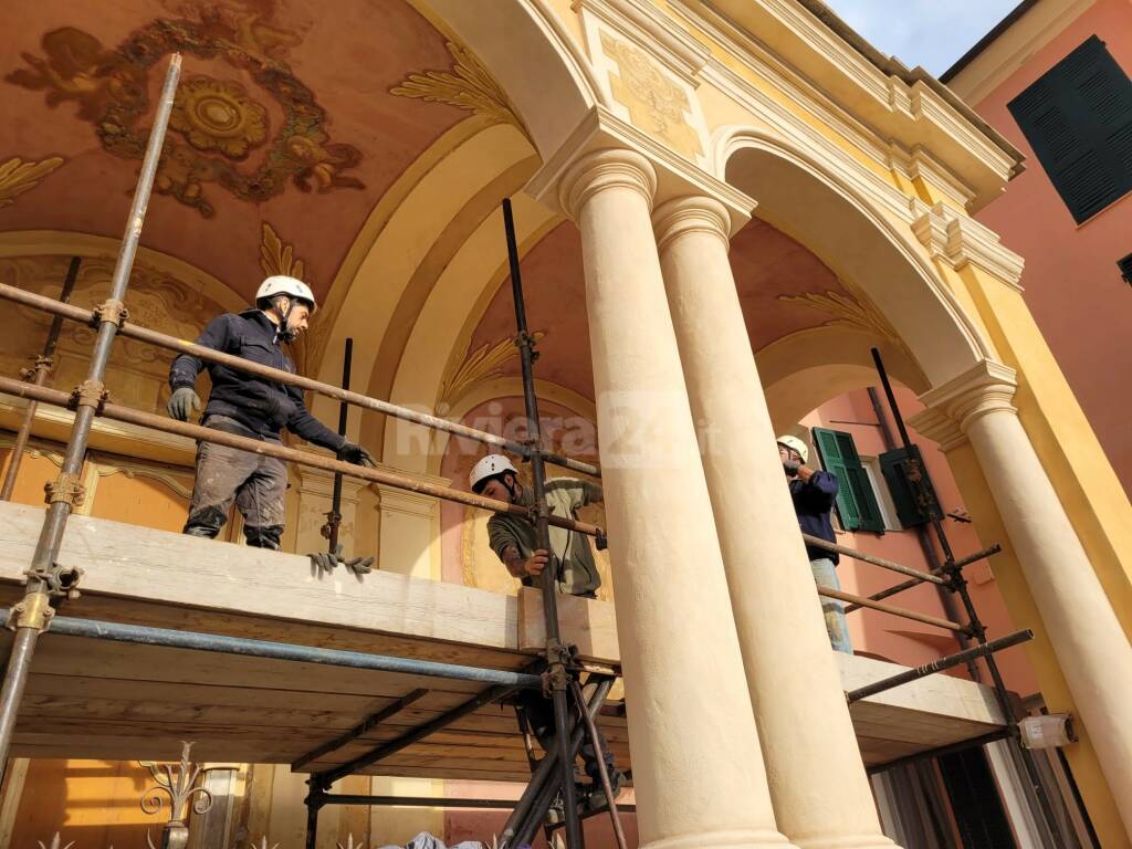 lavori restauro oratorio san pietro febbario 2023