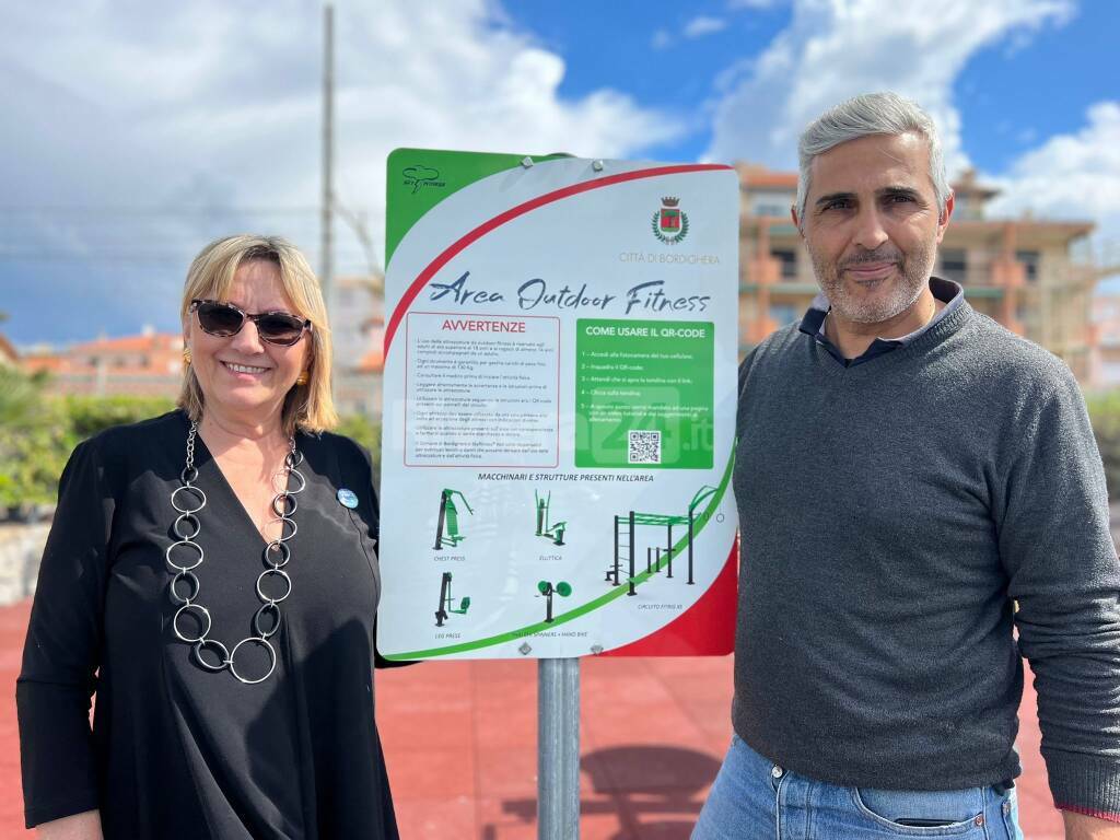 Bordighera, l’area outdoor fitness è realtà: stamani l’inaugurazione sul lungomare