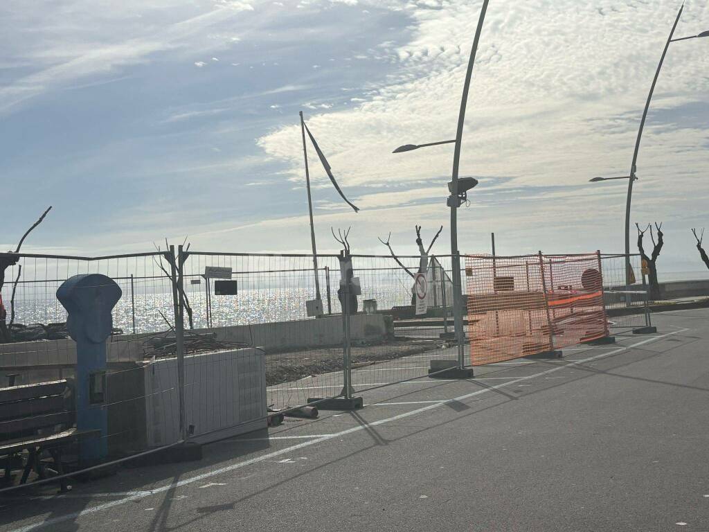 Riva Ligure passeggiata a mare lavori 